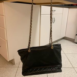 Black Quilted Chain strap Handbag